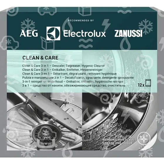čistič pro pračky ZANUSSI / ELECTROLUX / AEG 3v1, 12x 50g
